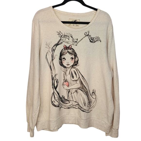 Disney Art of Snow-White 100% Cotton Graphic Pullover Sweatshirt EUC Size 2XL - Picture 2 of 11